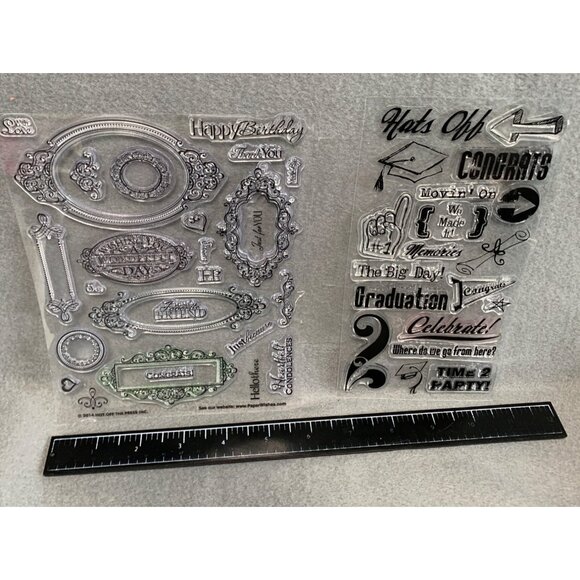 Clear Stamps  Birthday Congratulations Graduation - Hot Off The Press Inc. - Picture 4 of 5